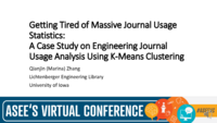 Getting Tired of Massive Journal Usage Statistics: A Case Study on Engineering Journal Usage Analysis Using K-Means Clustering