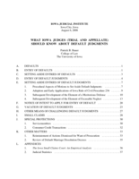 What Iowa Judges (Trial and Appellate) Should Know About Default Judgments