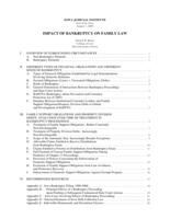 Impact of Bankruptcy on Family Law