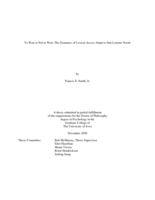 To wait or not to wait: the dynamics of lexical access adapt to suit listener needs
