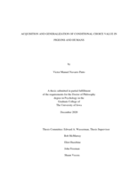 Acquisition and generalization of conditional choice value in pigeons and humans