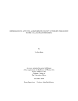 Impermanence: applying an important concept of the Zen philosophy to pre-college piano teaching
