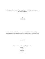 New ideas in delivery logistics: the consideration of travel time correlation and the use of package robots