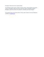 Principles of Microeconomics Question Bank