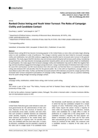Ranked Choice Voting and Youth Voter Turnout: The Roles of Campaign Civility and Candidate Contact
