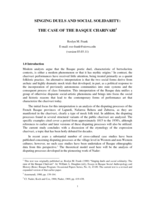 Singing duels and social solidarity: the case of the Basque Charivari