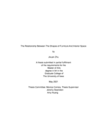 The relationship between the shapes of furniture and interior space
