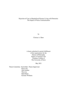 Rejection of care in hospitalized persons living with dementia:  the impact of nurse communication