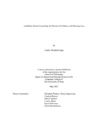 Audibility-based counseling for parents of children with hearing loss