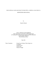 Educational language policy in practice: a critical analysis in a midwestern high school