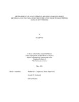 Development of an automated, machine learning-based methodology for yield point identification from tensile testing data of soft tissues