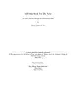 Self help book for the actor: an actor's process through the subconscious mind