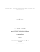 Pesticide safety behaviors and resources utilized among Midwest college students