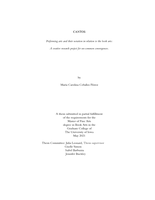 CANTOS: performing arts and their notation in relation to the book arts:  a creative research project for un-common convergences