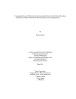 Conceptualizations of multiculturalism among South Korean social studies teachers: interactions of ethnic nationalism, Korean identity and teaching practice