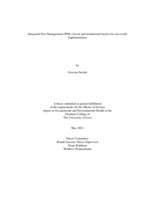 Integrated Pest Management (IPM): social and institutional factors for Successful Implementation