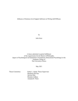 Influence of sentence-level support software on writing self-efficacy