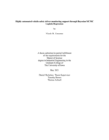 Highly automated vehicle safety driver monitoring support through Bayesian MCMC Logistic Regression