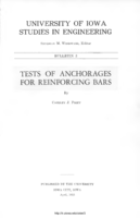 Tests for anchorages for reinforcing bars