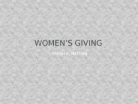 Women's Giving
