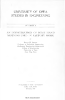 An investigation of some hand motions used in factory work