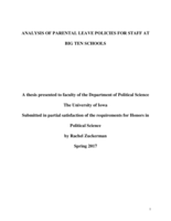 Analysis of Parental Leave Policies for Staff at Big Ten Schools