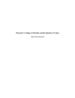Nietzsche’s Critique of Morality and Revaluation of Values