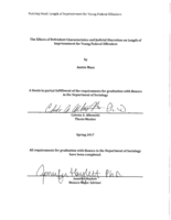 The Effects of Defendant Characteristics and Judicial Discretion on Length of Imprisonment for Young Federal Offenders