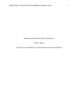 Identifying and Quantifying Hidden Hearing Loss