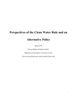 Perspectives of the Clean Water Rule and an Alternative Policy