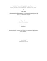 I Sing Of Misogyny and Sexual Assault: Rape Culture in Contemporary American Pop Music