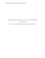 Effects of Medial Olivocochlear Auditory Reflex Activation on Cochlear Vibration