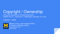 Presentation Panel on Copyright/Ownership