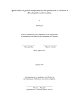 Optimization of growth temperature for the production of cellulase in Myceliophthora thermophila