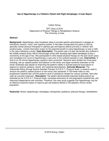 Use of Hippotherapy in a Pediatric Patient with Right Hemiplegia: A Case Report