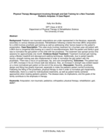 Physical Therapy Management Involving Strength and Gait Training for a Non-Traumatic Pediatric Amputee: A Case Report