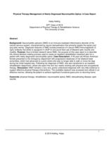 Physical Therapy Management of Newly Diagnosed Neuromyelitis Optica: A Case Report