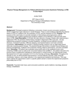Physical Therapy Management of a Patient with Post-Concussive Syndrome Following a mTBI: A Case Report