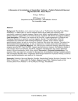 A Discussion of the Limitations of Standardized Testing in a Pediatric Patient with Neuronal Migration Disorder: A Case Report