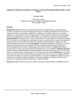 Utilization of Resistance and Balance Training in a Patient with Relapsing-Remitting MS: A Case Report