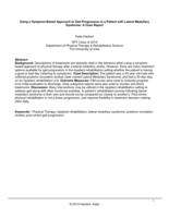 Using a Symptom-Based Approach to Gait Progression in a Patient with Lateral Medullary Syndrome: A Case Report