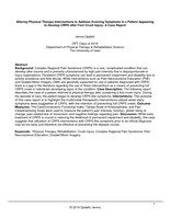 Altering Physical Therapy Interventions to Address Evolving Symptoms in a Patient Appearing to Develop CRPS after Foot Crush Injury: A Case Report