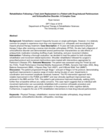 Rehabilitation Following a Total Joint Replacement in a Patient with Drug-Induced Parkinsonism and Schizoaffective Disorder: A Complex Case