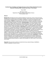 Combined Use of Vestibular and Aerobic Exercise to Treat a Patient with Post-Concussion Syndrome Following a Mild Traumatic Brain injury: A Case Report