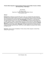 Primitive Reflex Integration in Intensive Physical Therapy and Gross Motor Function in Children with Cerebral Palsy: A Case Report