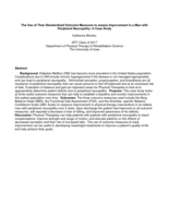 The Use of Thee Standardized Outcome Measures to assess Improvement in a Man with Peripheral Neuropathy: A Case Study