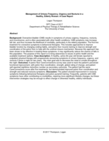 Management of Urinary Frequency, Urgency and Nocturia in a Healthy, Elderly Woman: A Case Report