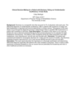 Clinical Decision-Making for a Patient with Dizziness, Ruling out Vertebrobasilar Insufficiency: A Case Study