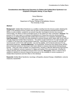 Considerations when Measuring Outcomes of a Patient with Guillain-Barre Syndrome in an Outpatient Orthopedic Setting: A Case Report