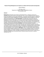 Physical Therapy Management and Treatment of a Patient with Post-traumatic Syringomyelia